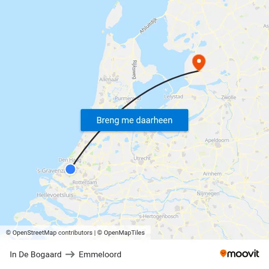 In De Bogaard to Emmeloord map
