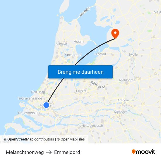 Melanchthonweg to Emmeloord map