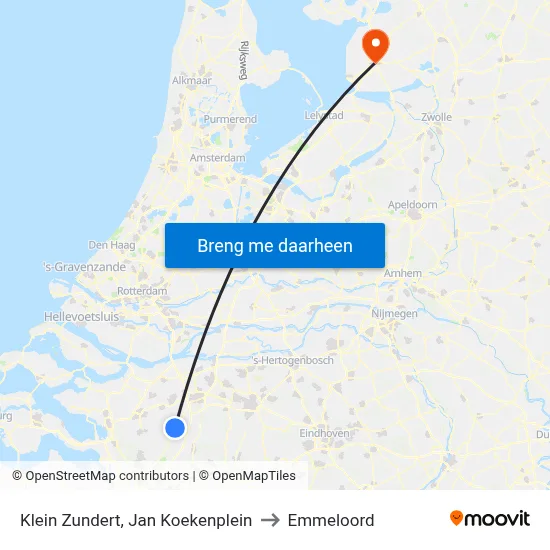 Klein Zundert, Jan Koekenplein to Emmeloord map