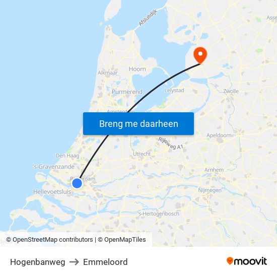 Hogenbanweg to Emmeloord map