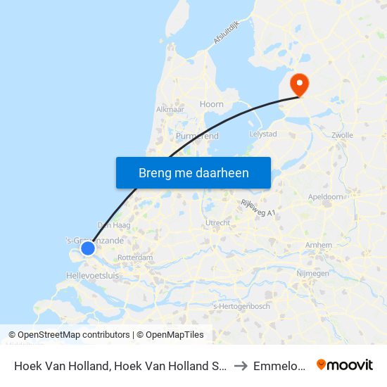 Hoek Van Holland, Hoek Van Holland Strand to Emmeloord map