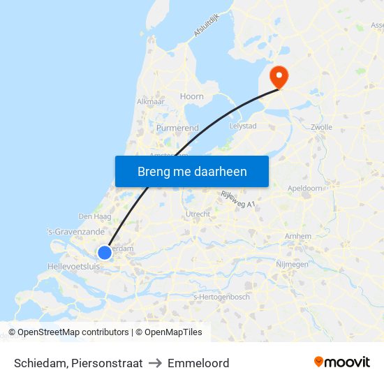 Schiedam, Piersonstraat to Emmeloord map