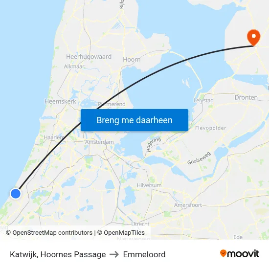 Katwijk, Hoornes Passage to Emmeloord map