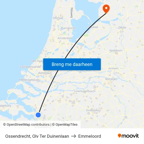 Ossendrecht, Olv Ter Duinenlaan to Emmeloord map