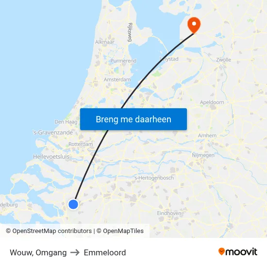 Wouw, Omgang to Emmeloord map