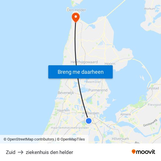 Zuid to ziekenhuis den helder map