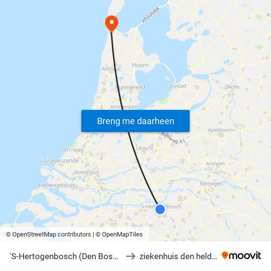 'S-Hertogenbosch (Den Bosch) to ziekenhuis den helder map