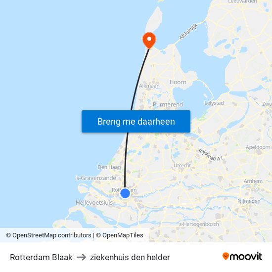 Rotterdam Blaak to ziekenhuis den helder map
