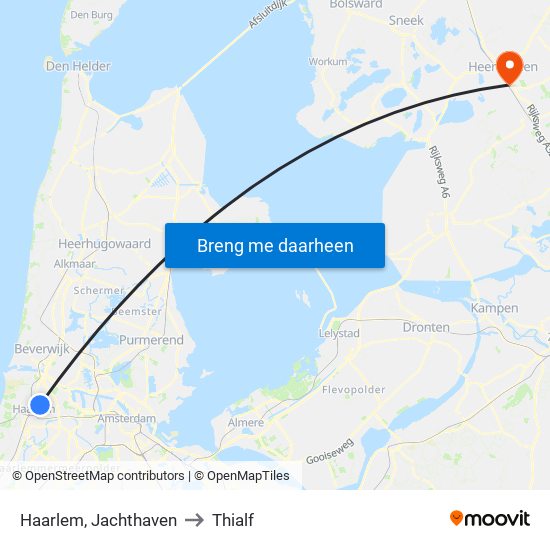 Haarlem, Jachthaven to Thialf map