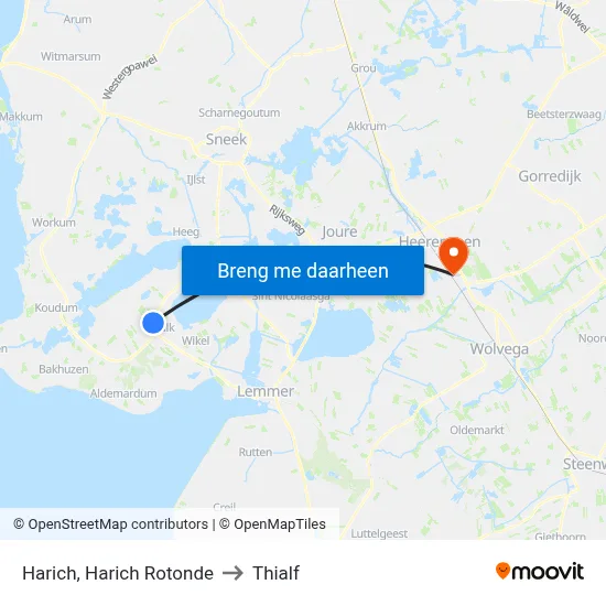 Harich, Harich Rotonde to Thialf map