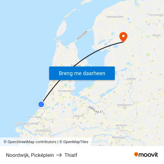 Noordwijk, Picképlein to Thialf map