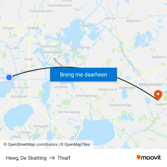 Heeg, De Skatting to Thialf map