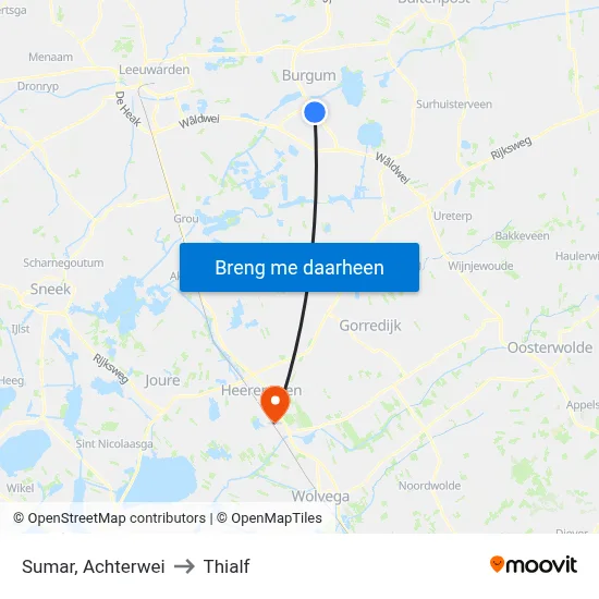 Sumar, Achterwei to Thialf map