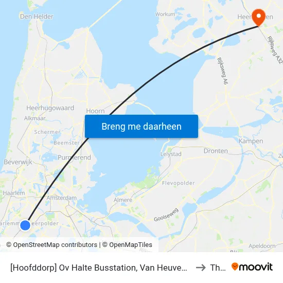 [Hoofddorp] Ov Halte Busstation, Van Heuven Goedhartlaan to Thialf map