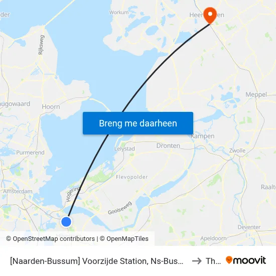 [Naarden-Bussum] Voorzijde Station, Ns-Bushalte Albrechtlaan to Thialf map