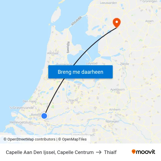 Capelle Aan Den Ijssel, Capelle Centrum to Thialf map