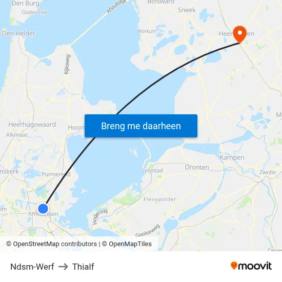Ndsm-Werf to Thialf map