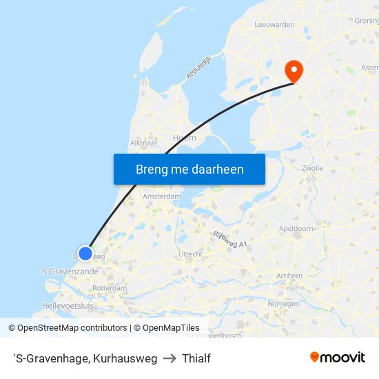 'S-Gravenhage, Kurhausweg to Thialf map