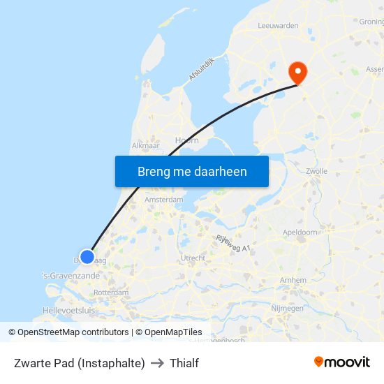 Zwarte Pad (Instaphalte) to Thialf map