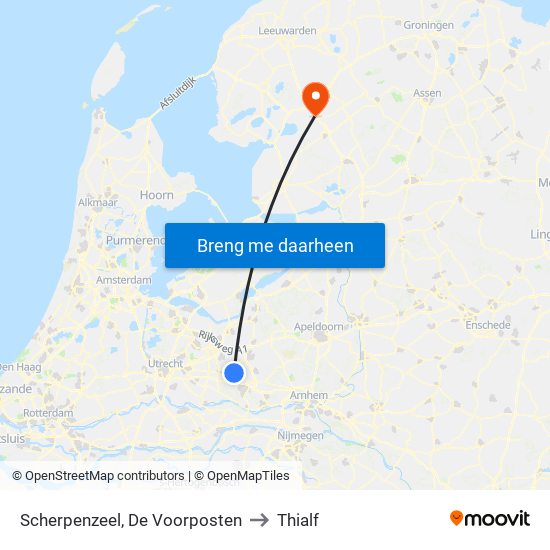 Scherpenzeel, De Voorposten to Thialf map