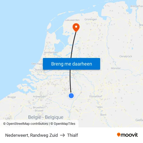 Nederweert, Randweg Zuid to Thialf map