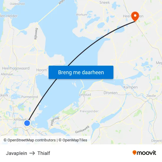 Javaplein to Thialf map