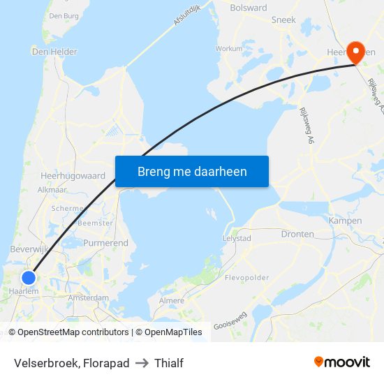Velserbroek, Florapad to Thialf map