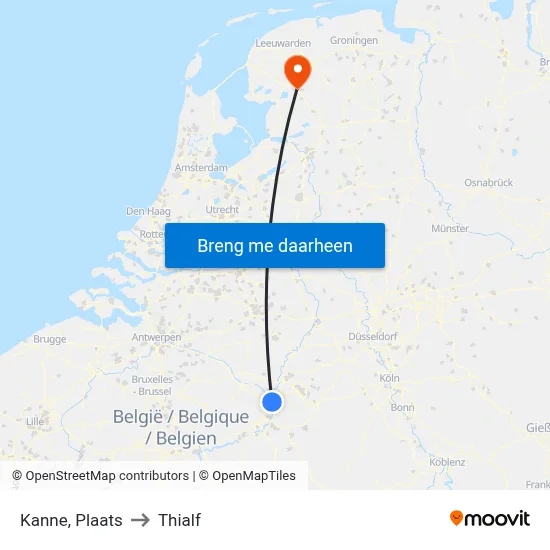 Kanne, Plaats to Thialf map