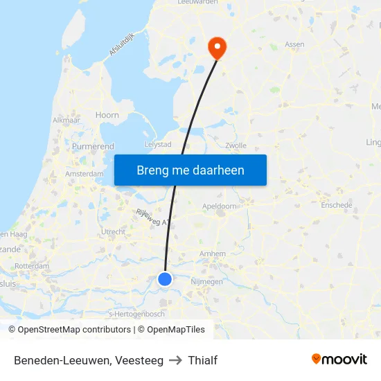 Beneden-Leeuwen, Veesteeg to Thialf map