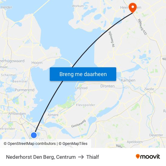 Nederhorst Den Berg, Centrum to Thialf map