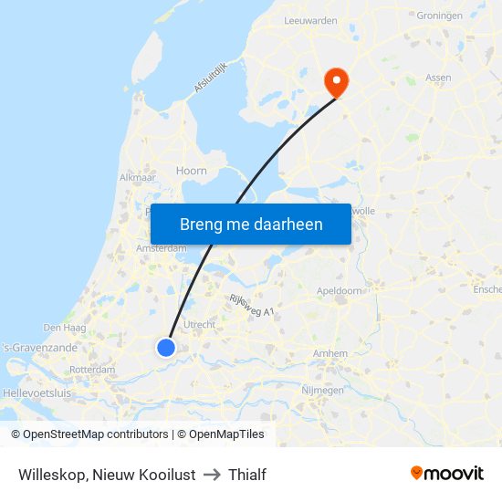 Willeskop, Nieuw Kooilust to Thialf map