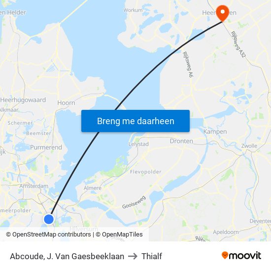 Abcoude, J. Van Gaesbeeklaan to Thialf map