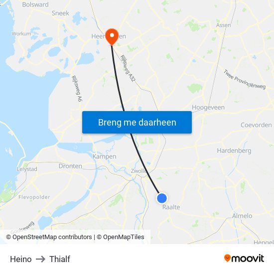 Heino to Thialf map