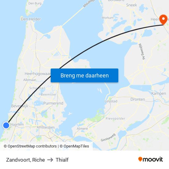 Zandvoort, Riche to Thialf map