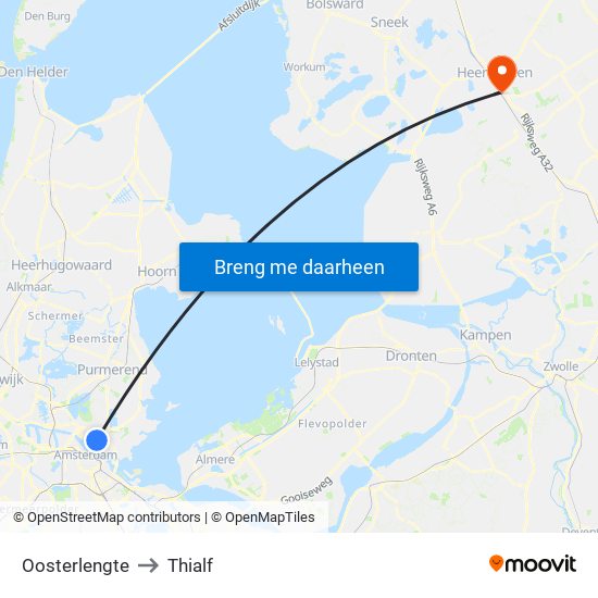 Oosterlengte to Thialf map