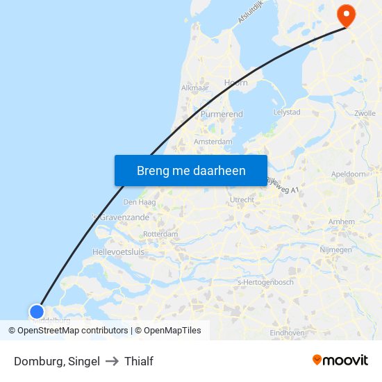 Domburg, Singel to Thialf map