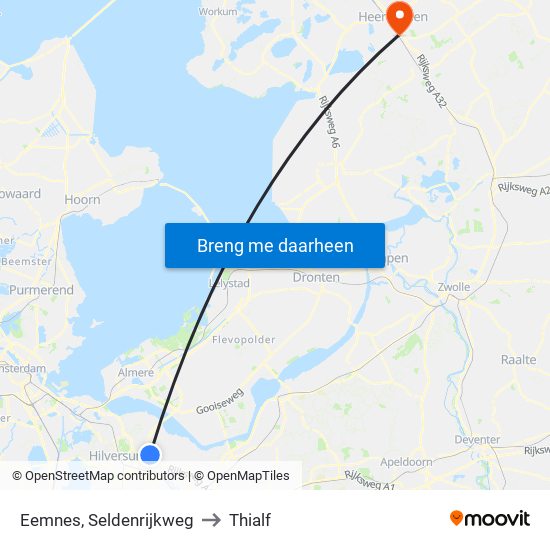 Eemnes, Seldenrijkweg to Thialf map