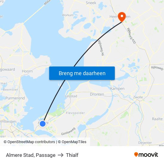 Almere Stad, Passage to Thialf map
