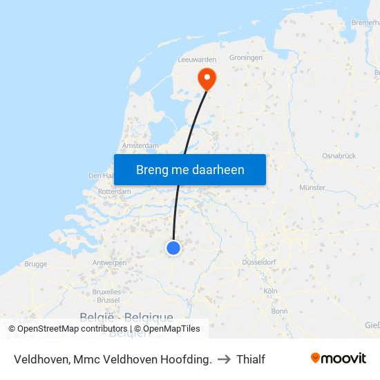Veldhoven, Mmc Veldhoven Hoofding. to Thialf map