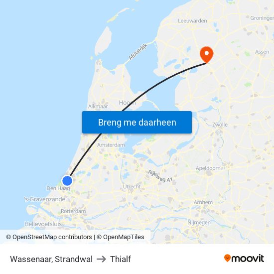 Wassenaar, Strandwal to Thialf map