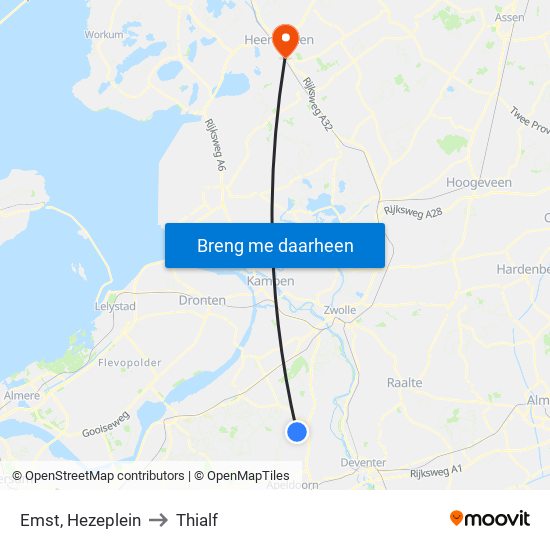 Emst, Hezeplein to Thialf map