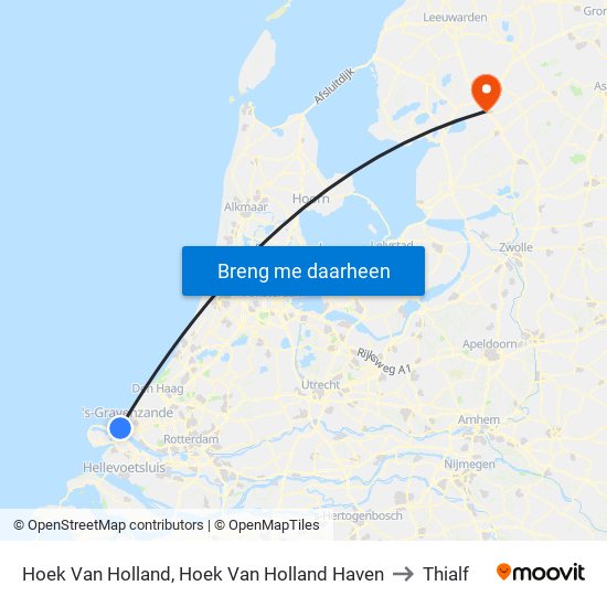 Hoek Van Holland, Hoek Van Holland Haven to Thialf map