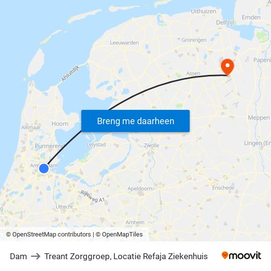 Dam to Treant Zorggroep, Locatie Refaja Ziekenhuis map