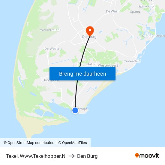 Texel, Www.Texelhopper.Nl to Den Burg map