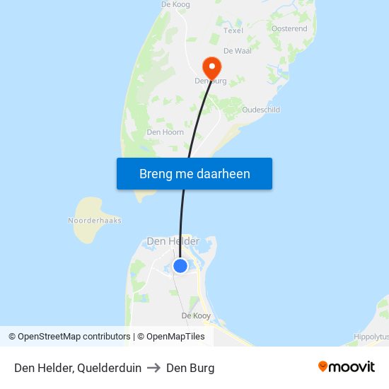 Den Helder, Quelderduin to Den Burg map