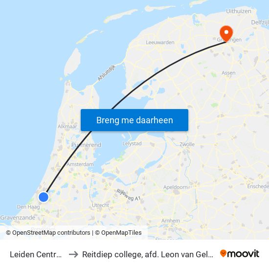 Leiden Centraal to Reitdiep college, afd. Leon van Gelder map