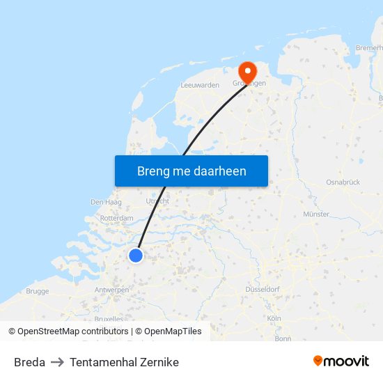 Breda to Tentamenhal Zernike map