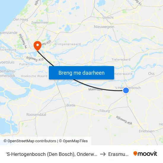 'S-Hertogenbosch (Den Bosch), Onderwijsboulevard to Erasmus MC map