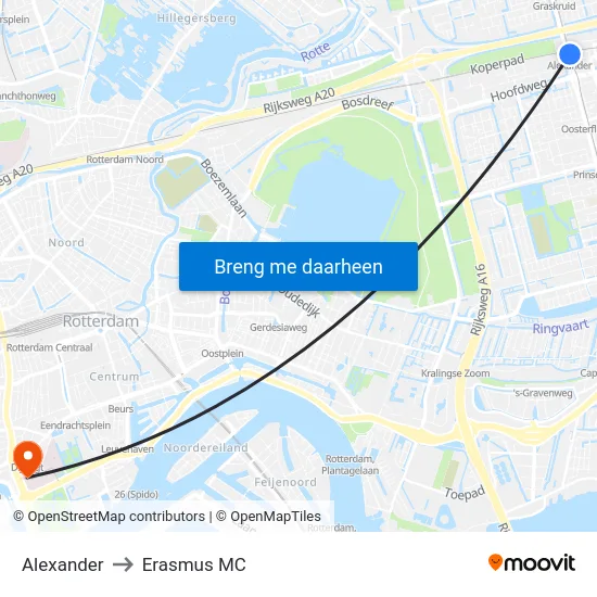 Alexander to Erasmus MC map