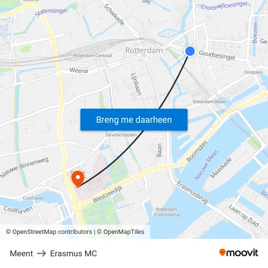 Meent to Erasmus MC map